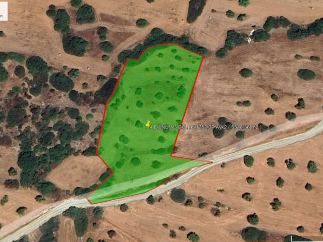 Gazimağusa - Tatlısu'da Deniz Manzaralı 4 Dönüm 3 Evlek 1752 Ayk2 ( 6518 M2 ) Satılık Arazi *** Dönümü £130.000 GBP *** - Fotoğraf 2