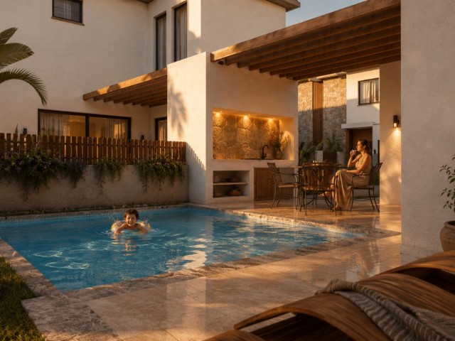 İskele - Bahçeler Taksitli Ödeme Seçenekleri İle Satılık 3+1 İkiz Villalar *** £169.000 **** - Fotoğraf 3