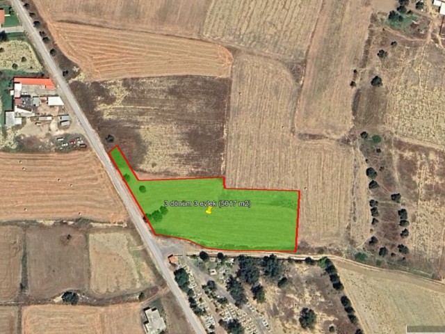 Gazimağusa - Geçitkale 3 Dönüm 3 Evlek (5017 m2 ) Yüksek Kat İmarlı Satılık Arazi *** £120.000 GBP *** - Fotoğraf 3