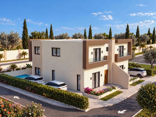 Gazimağusa - Tuzla Proje Aşamasında Taksitli Ödeme İmkanı İle Satılık 3 +1 İkiz Villa ***£159.000*** - Fotoğraf 3