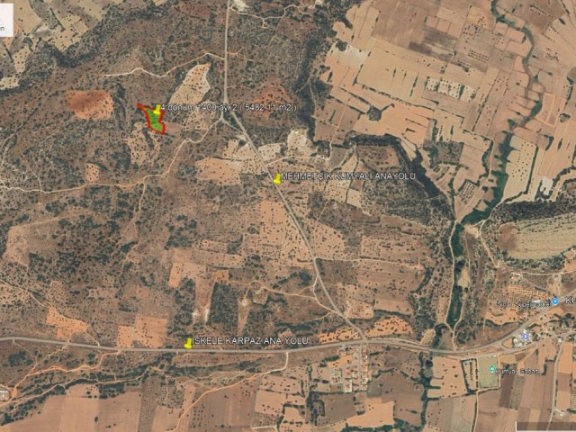 İskele Kumyalı'da 4 Dönüm 1400 Ayk2 ( 5842,11 M2 ) Satılık Arazi - Fotoğraf 1