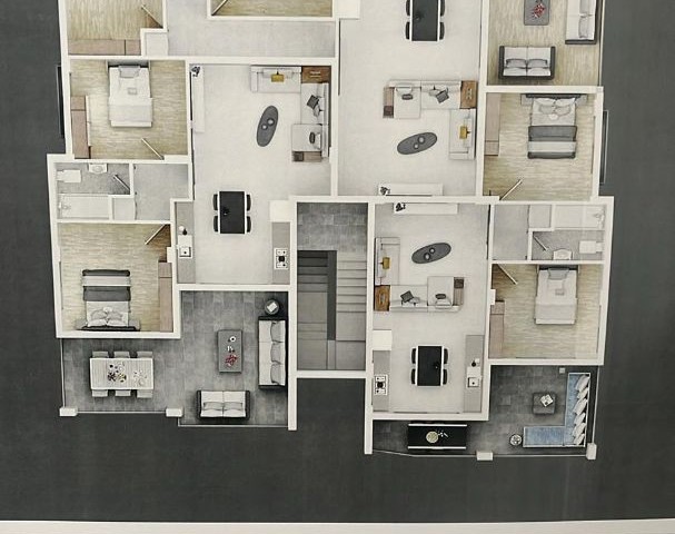 Gönyeli de Güzel Bir Lokasyonda Durağa ve Marketlere Yakın (2+1) Geniş Ferah 100m2 + Teraslı Mükemmel Çok Uygun Fiyata Satılık Penthouse - Fotoğraf 1