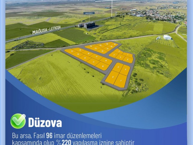 Lefkoşa Düzova'da Satılık 520 m² Konut İmarlı Arsa - Fotoğraf 3
