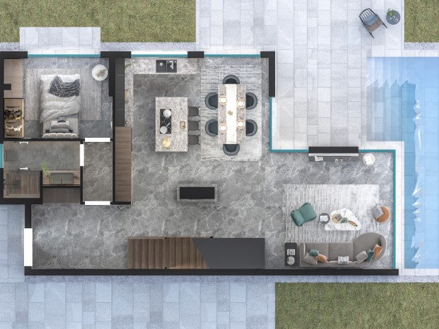 Gırne Edremıt te Dağ ve Denız manzaralı Satılık Lüx Villa