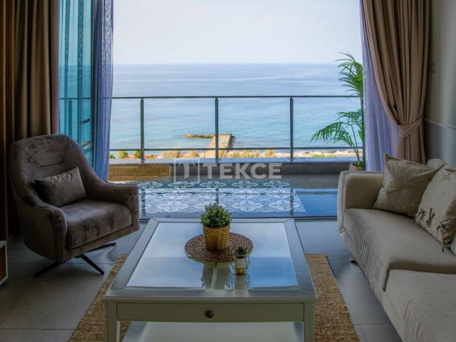 Girne Esentepe`de Kapanmaz Dağ ve Deniz Manzaralı Daireler