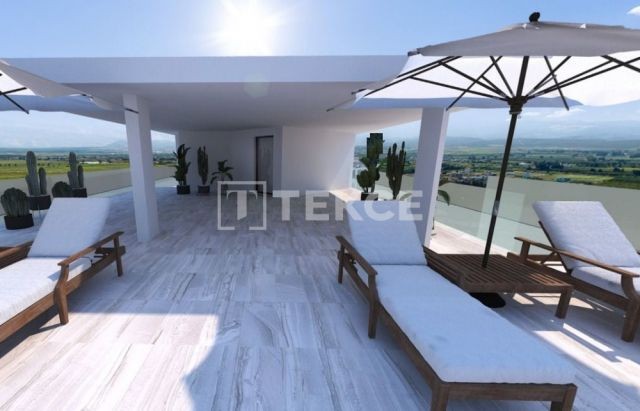 Kuzey Kıbrıs Lefke`de Deniz ve Doğa Manzaralı Daireler