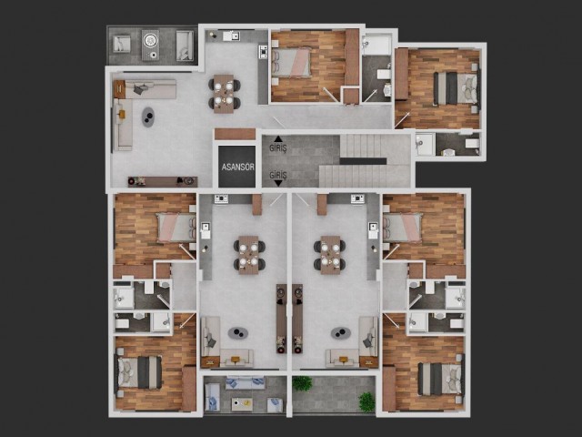 Lefkoşa'da Satılık 2+1 Penthouse - Fotoğraf 1