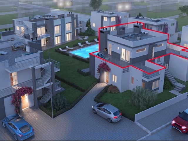 Çatalköy Bölgesinde Satılık Ortak Havuzlu 2+1 Penthouse Daire