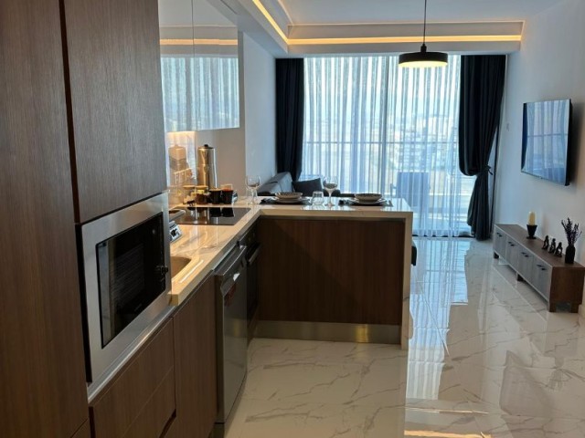 Kuzey Kıbrıs İskelenin 7 Yıldızlı Projesi Grand Safir de Deniz Manzaralı Satılık 1+1 Daire - Fotoğraf 4