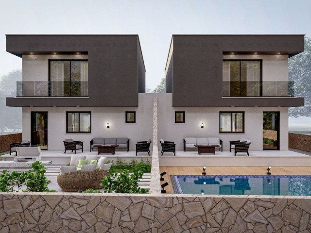Lefkoşa Hamitköy'de Proje Aşamasında 3 Yatak Odalı Modern Villa - Fotoğraf 3