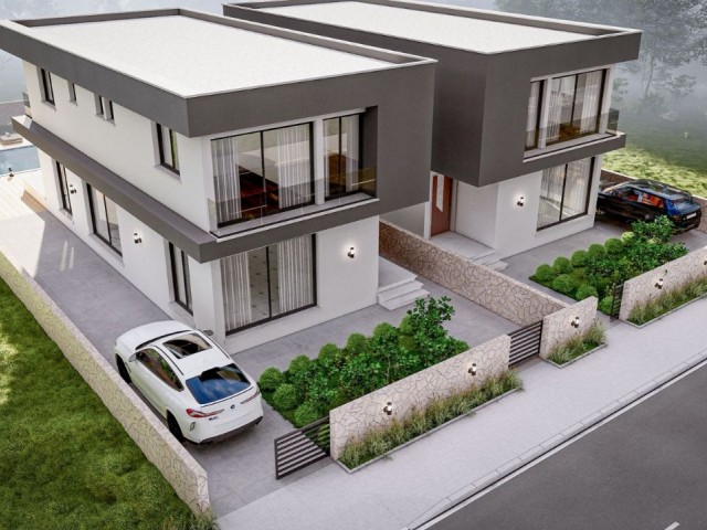 Lefkoşa Hamitköy'de Proje Aşamasında 3 Yatak Odalı Modern Villa - Fotoğraf 4
