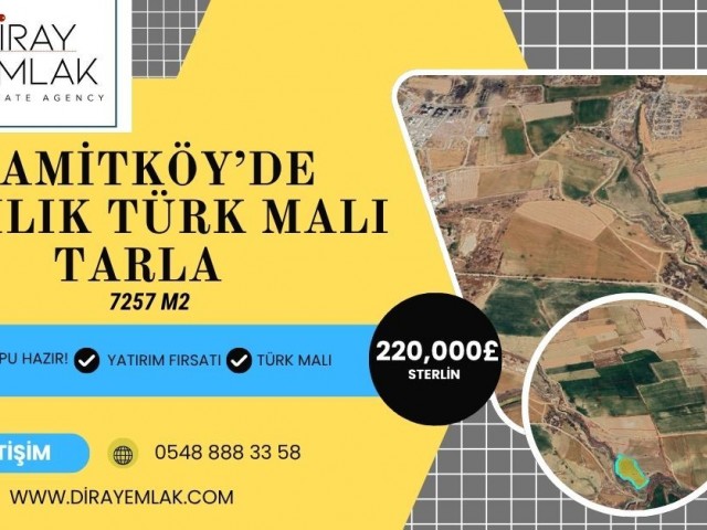 Hamitköy'de Yatırımlık sulu tarım yapılabilen satılık Türk Malı Tarla - Fotoğraf 1