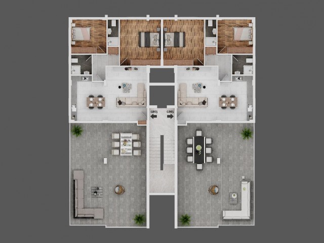 Küçük Kaymaklı Macro Market Arkası Proje'de Satılık 2+1 ve 2+1 Penthouse Daireler Merkezi Konum - Fotoğraf 4