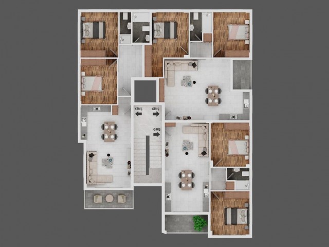 Küçük Kaymalı Macro Market Hemen Arkası 2+1 ve Penthouse Daireler Satılıktır