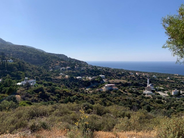 Manzaralı Deniz ve Dağ Manzaralı 3 Dönüm Arsa - Fotoğraf 1