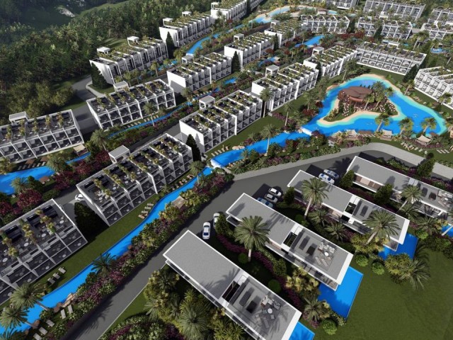 Girne esentepe’de 5 yıldızlı denize sıfır projede 1+1 bahçe katı daire