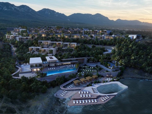 Girne esentepe’de tarihin en büyük ve lüks projesinde 4+2 dubleks denize sıfır müstakil özel havuzlu villa