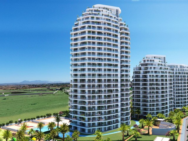 Lefke gaziveren’de 5 yıldızlı hotel concept satılık denize sıfır 1+1 daireler