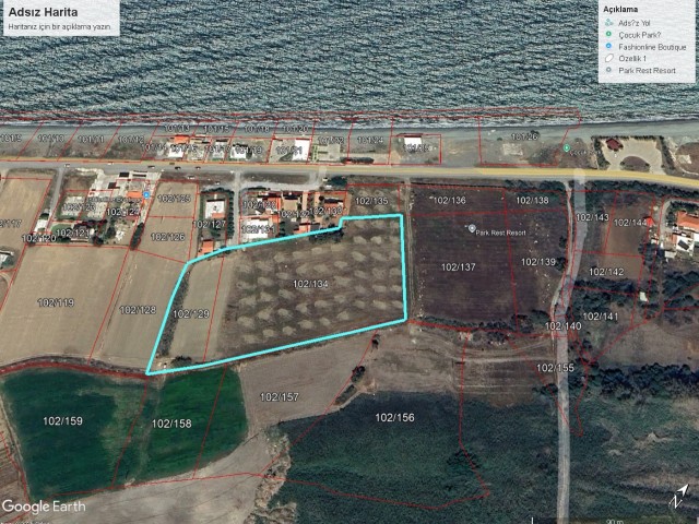Lefke cengözköyde ana yol üzerinde full deniz manzaralı fasıl 96 yatırım fırsatlı muhteşem lokasyon