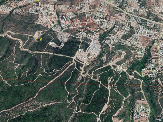 Girne Alsancak'ta harika konumda her türlü villa yapımına uygun 20 dönüm 2 evlek arazi ...