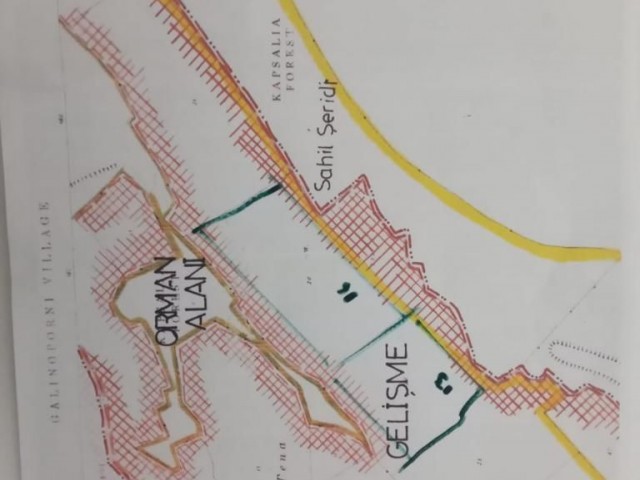 İskele Kaleburnunda denize sıfır turizm imarlı satılık 40762,97 m2 arazi