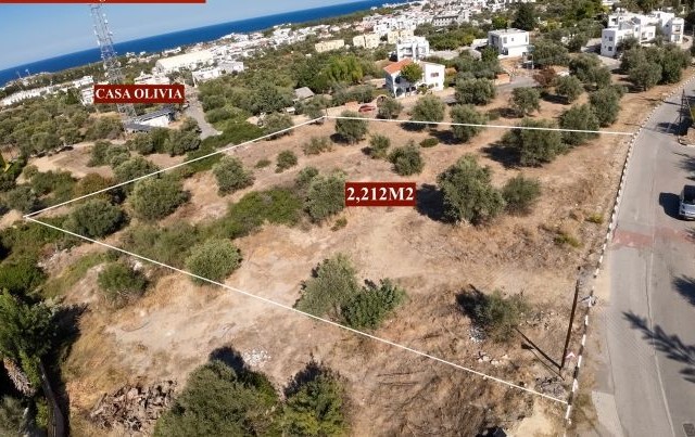 Girne Zeytinlik'te Satılık Türk Koçanlı Yüzde 35 İmarlı 2212 m2 Arsa - Fotoğraf 2