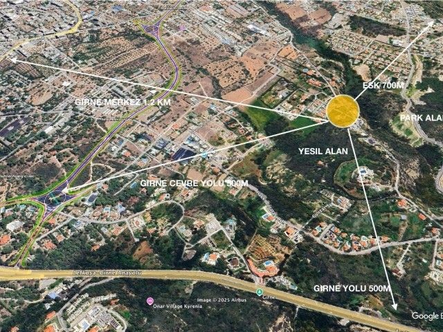Girne Doğanköy Ciklos Bölgesinde 4200 m2 %35 İmarlı Full Deniz Manzaralı Satılık Arsa - Fotoğraf 1