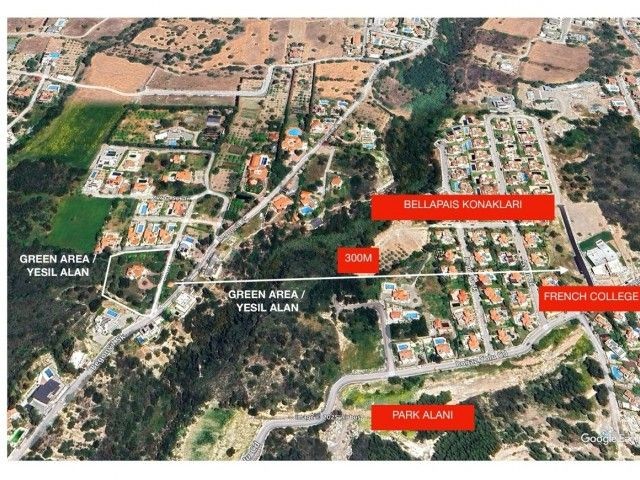 Girne Doğanköy Ciklos Bölgesinde 4200 m2 %35 İmarlı Full Deniz Manzaralı Satılık Arsa - Fotoğraf 2