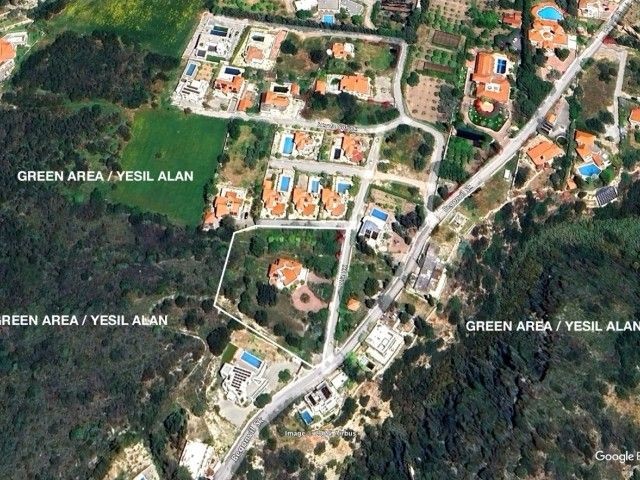 Girne Doğanköy Ciklos Bölgesinde 4200 m2 %35 İmarlı Full Deniz Manzaralı Satılık Arsa - Fotoğraf 3