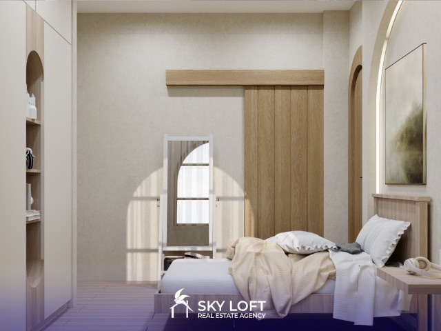 Lapta'da Doğa ve Deniz Manzaralı Faizsiz ve Uzun Vadeli Ödeme Planlı 2+1 Full En-Suite ikiz villalar - Fotoğraf 4