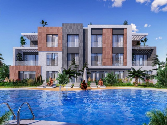 GİRNE ALSANCAK’TA ATAKARA MARKET & MERİT OTELLERE YAKIN, 1+1 & 2+1 SEÇENEKLİ, ORTAK HAVUZLU, KAPALI OTOPARKLI, ASANSÖRLÜ MODERN SATILIK DAİRELER