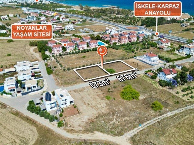 Boğaz, İskele'de Satılık 2 Adet Arsa (Hergün gelişmekte ve değer kazanmakta)