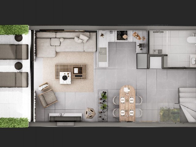 İskele Bahçeler Bölgesinde Oturuma Hazır 2+1 Loft Daire ! - Fotoğraf 3