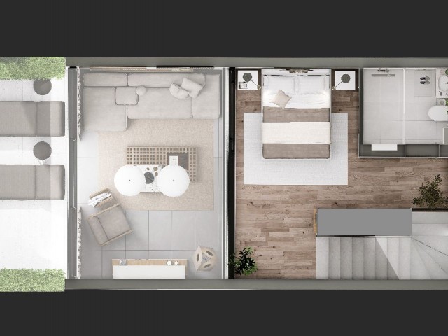 İskele Bahçeler Bölgesinde Oturuma Hazır 2+1 Loft Daire ! - Fotoğraf 4