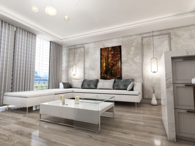 1+1: Toplam alan 54,22 m², yaşam alanı 34,97 m², özel teras ve bahçe. Konum - Yeni Erenköy