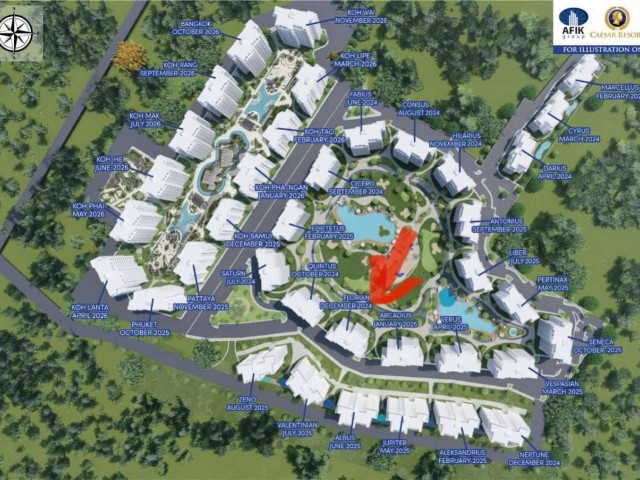 1+1 İskele, Long Beach Caesar Resort-6, Florian Kat 0, yerleşim R0 Hazır - Aralık 2024 Fiyat £71 000. Trafik ve vergiler ödenmedi. - Fotoğraf 2