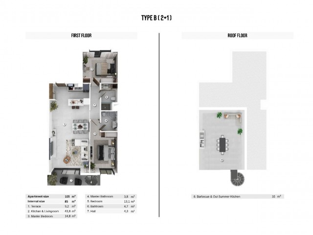 Yeni Boğaziçi'nde popüler bir projede 105 m2'den %30 peşinatla ve anahtar teslimine 24 ay taksitle satılık 2+1 daireler - Fotoğraf 4