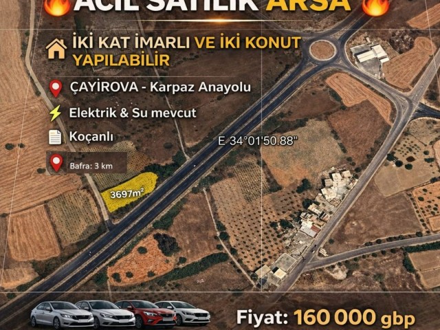 Çayırova  Galeri veya konteyner depolama için ticari amaçlı arazi (TAKAS alabilir)