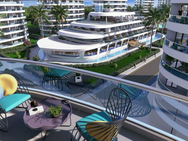 Iskele Long Beach'te Satılık Modern 1+0 Daire - Fotoğraf 1