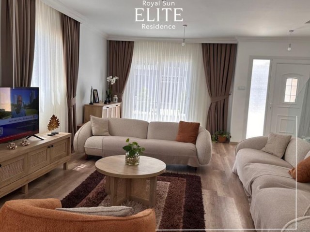 💷 190.000 £ | ❌ SÖZLEŞME ÜCRETİ YOK ❌ | Eşyalı 3+1 İkiz Villa | Royal Sun Elite | Long Beach – İskele | KIZILÖRS INVESTMENT