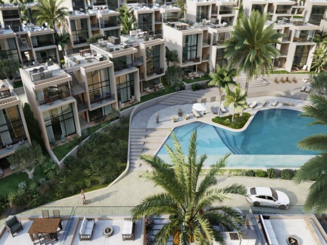 Kuzey Kıbrıs Gayrimenkulü: Casa del Mare Site’de lagünlü deniz kenarı stüdyo SA-0-0299 - Fotoğraf 4