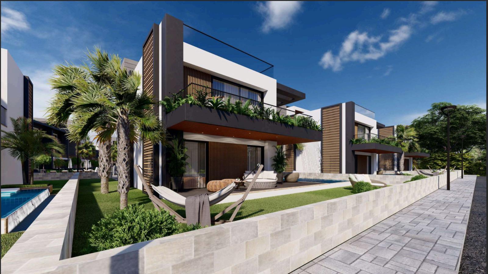 KIBRIS, İSKELE'DE MAGNOLIA RESIDENCE 3+1 SATILIK VİLLA 