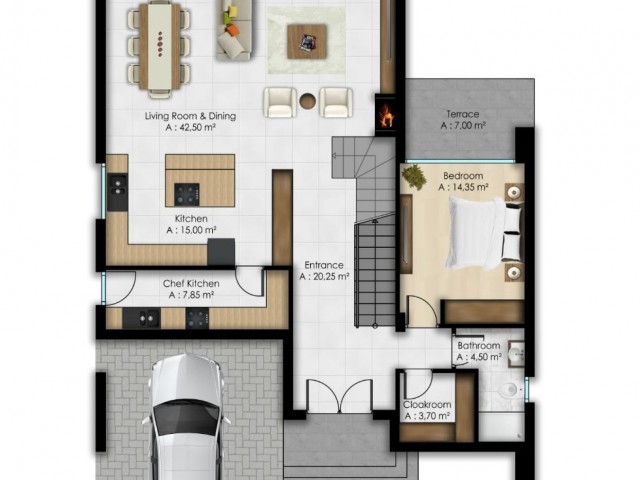 Çatalköy bölgesinde premium sınıf villa