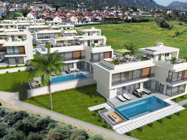 Girne Çatalköy'de Muhteşem Proje İçerisinde Satılık Lüks 4+1 Villa