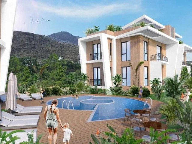 Girne Alsancak Havuzlu Sitede Satılık 2+1 Daire