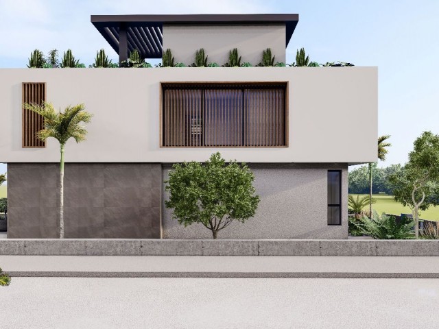 Girne Çatalköy'de modern mimari satılık villa