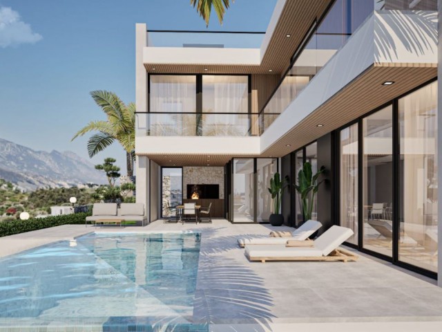 Girne/Arapköyde satılık 4+1 özel havuzlu villa