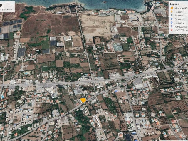 Girne Alsancak da Deniz Manzaralı ve Ticari İzinli Asfalt Yola Temaslı Satılık 855 M2 Arsa Toplam Fiyatı 320,000 GBP Adem Akın 05338314949 - Fotoğraf 3