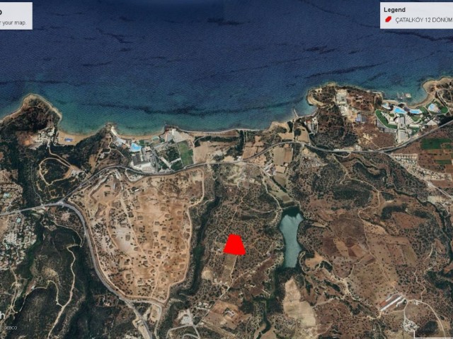 ÇATALKÖY DE NET DENİZ MANZARALI SATILIK 12 DÖNÜM 1 EVLEK ARAZİ  DÖNÜM FİYATI 100,000 GBP ADEM AKIN 05338314949