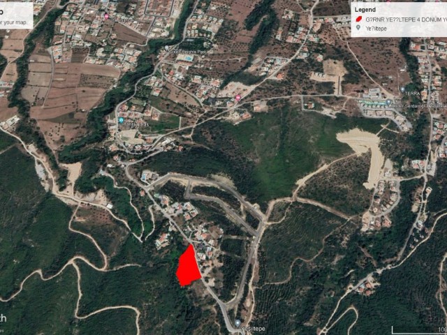 Girne Yeşiltepe de Dağ ve Deniz Manzaralı Harika Konumda Satolık 4 Dönüm Arazi Dönüm Fiyatı 66,600 GBP 3adem Akın 05338314949 - Fotoğraf 4